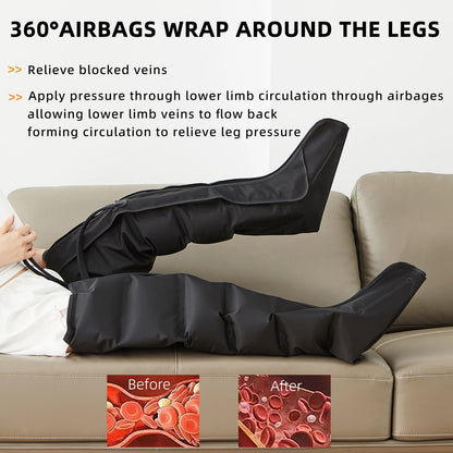 Air Compression Leg Massager for Muscle Recovery & Circulation