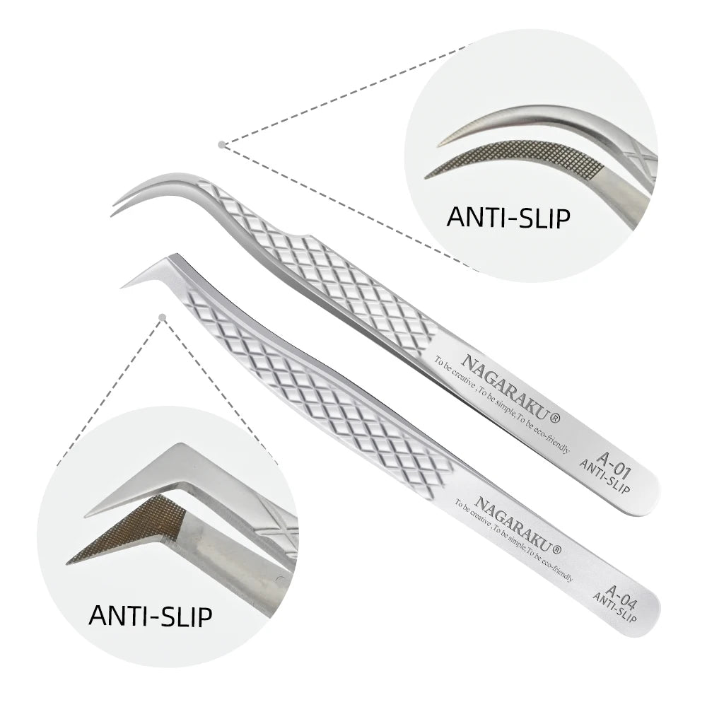 KentDO™ Precision Eyelash Tweezers – Stainless Steel Grip